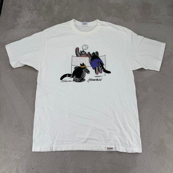 crazy shirts Other - Vintage 90s Crazy Shirts B Kliban Hawaii Volleyball Shirt‎ Mens Large White USA